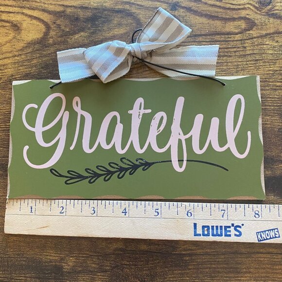 GRATEFUL Fall decorative sign hanging autumn decoration Thanksgiving sign decor - Picture 2 of 5